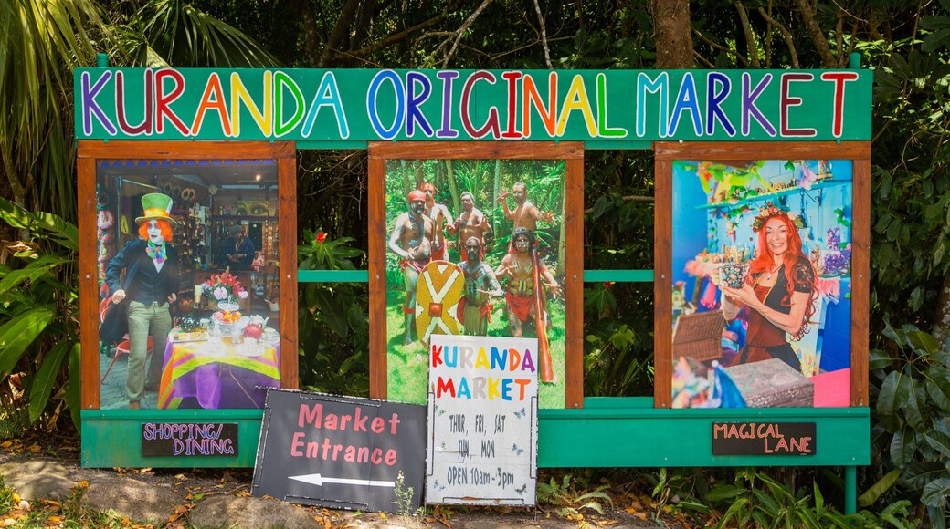 Kuranda Original Rainforest Markets showing signage