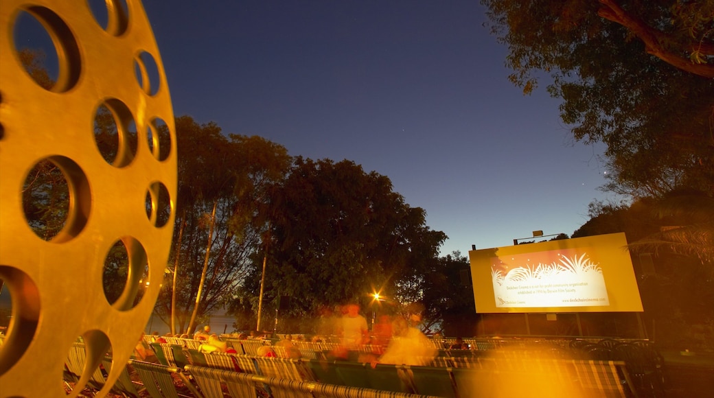 Darwin Deckchair Cinema featuring night scenes and outdoor art