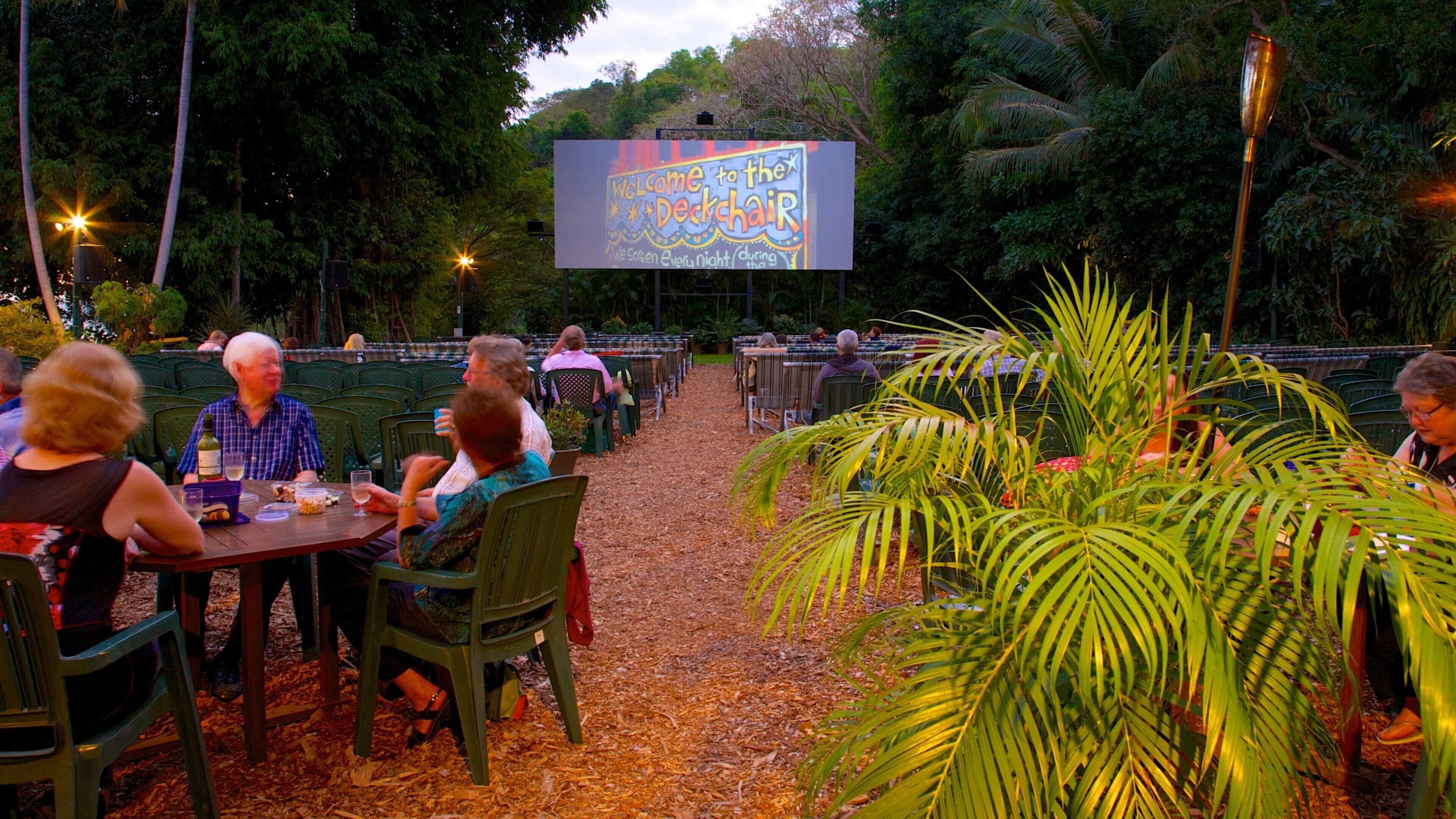 Darwin showing theater scenes as well as a large group of people