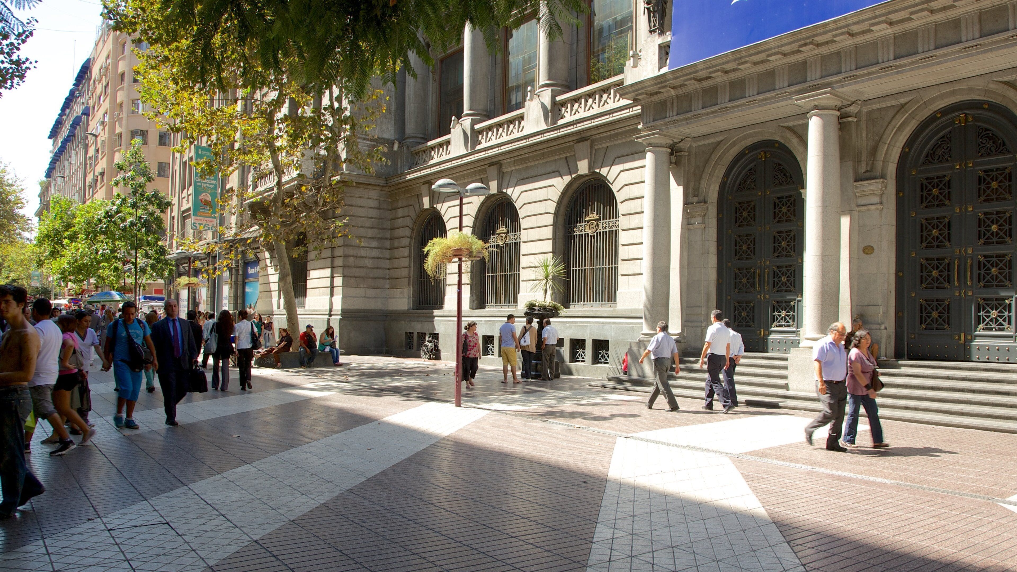 Santiago featuring heritage architecture, a city and street scenes
