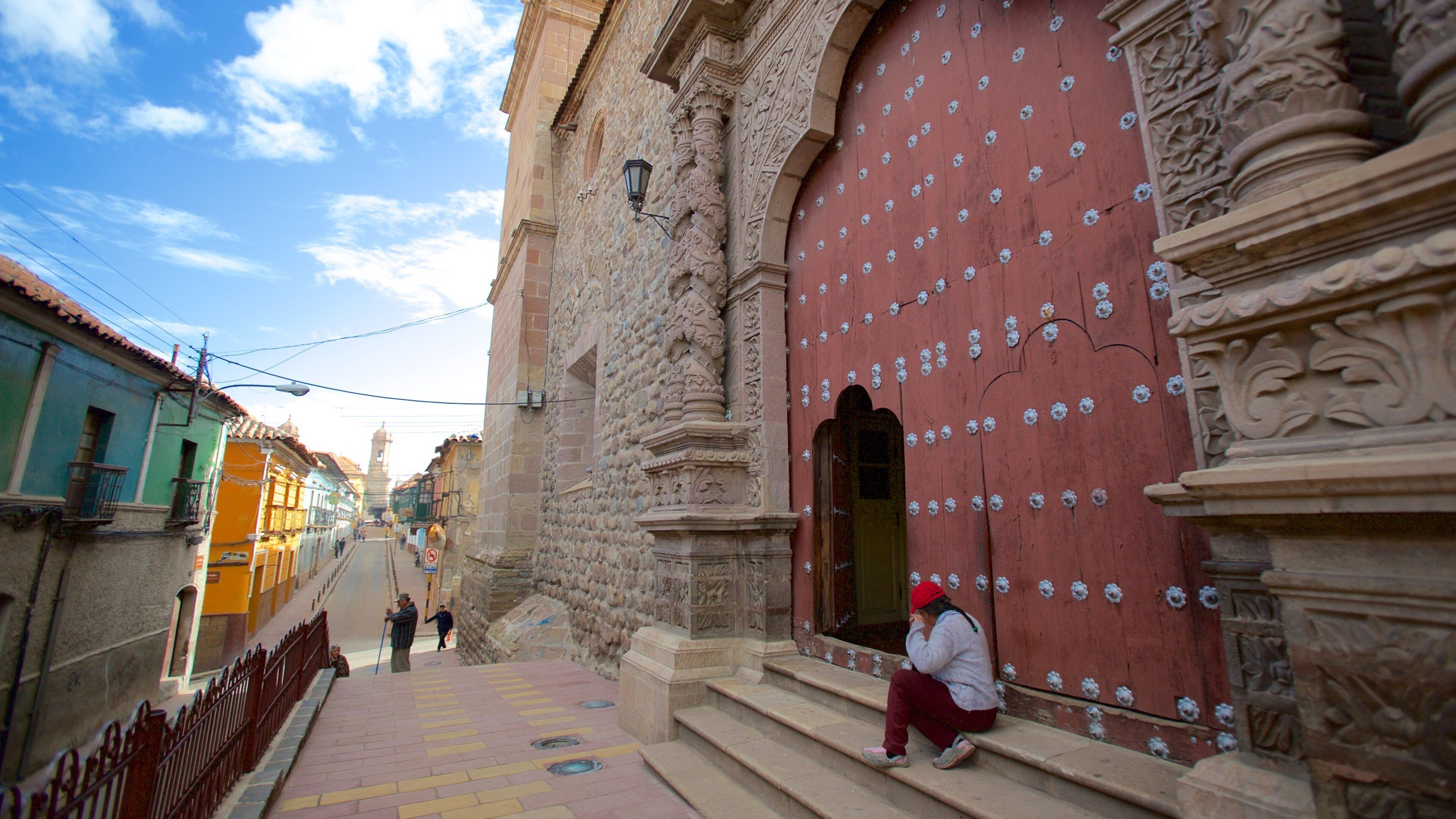 Potosi which includes a temple or place of worship and a city