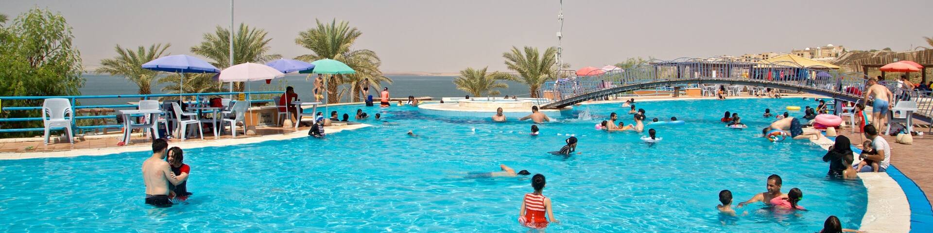 Amman Beach which includes swimming, a pool and general coastal views