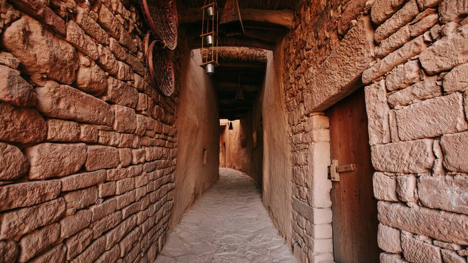 AlUla Old Town featuring interior views and heritage elements