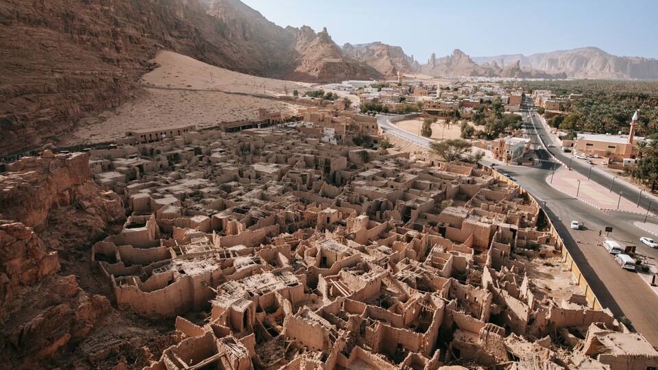 AlUla Old Town featuring heritage elements and landscape views