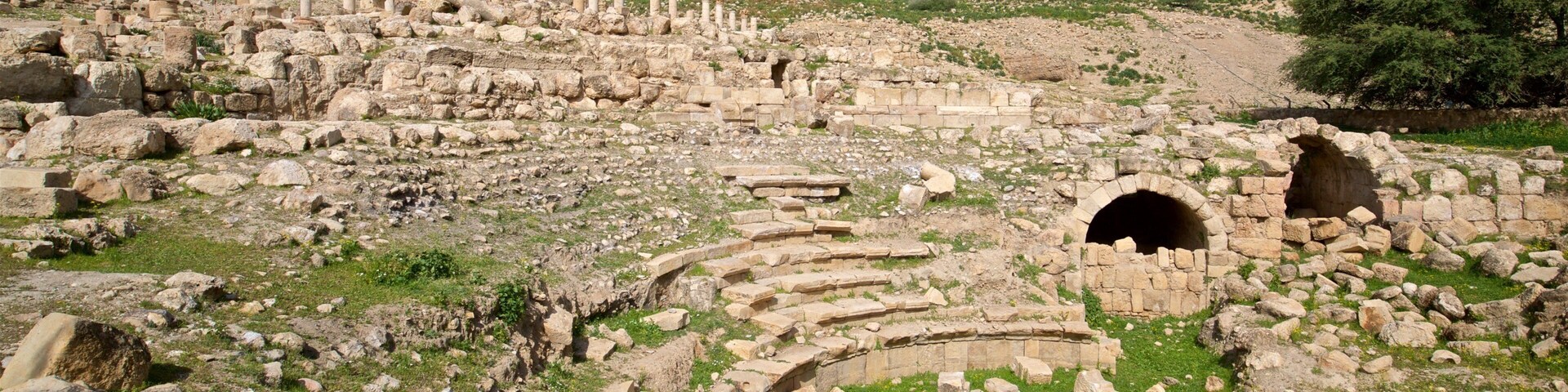 Pella Museum featuring heritage elements and building ruins