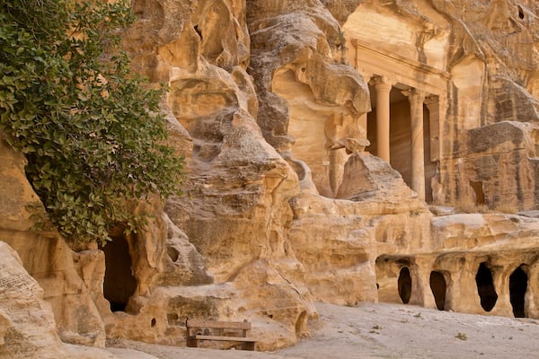 Little Petra featuring a gorge or canyon and heritage elements