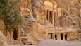 Little Petra showing heritage elements and a gorge or canyon