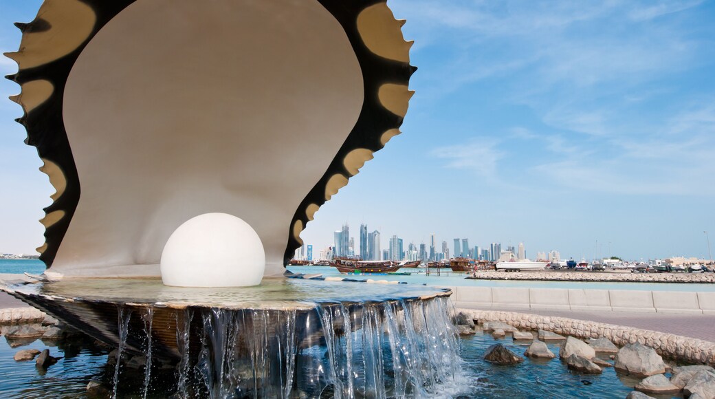 The pearl landmark on the Doha corniche