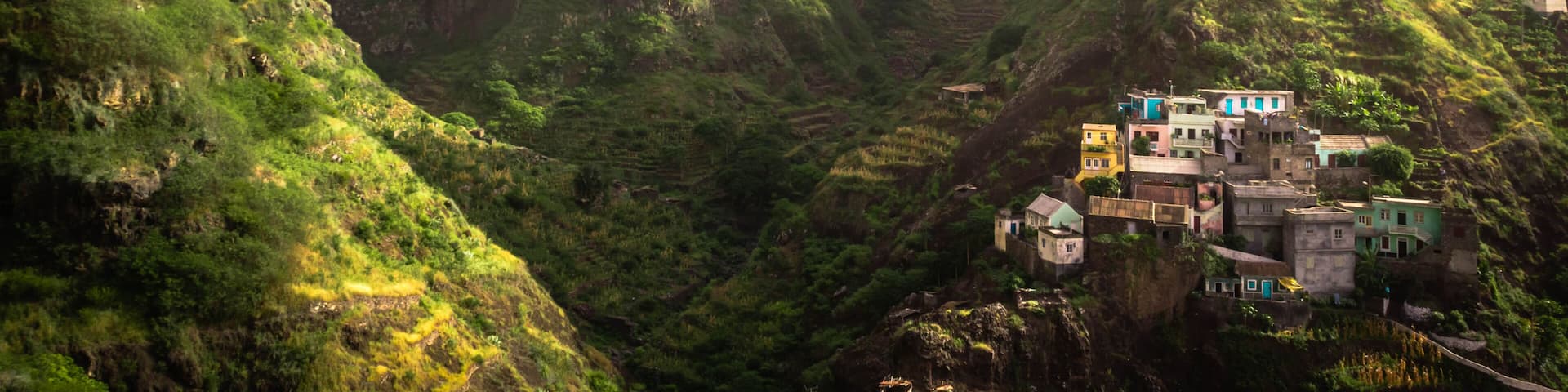 Fontainhas, kleiner Ort auf Santo Antão, Cape Verde, West Africa