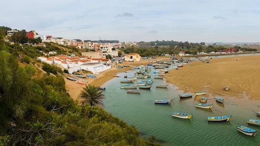 Lagoon Moulay Bousselham fishing boats, Morocco