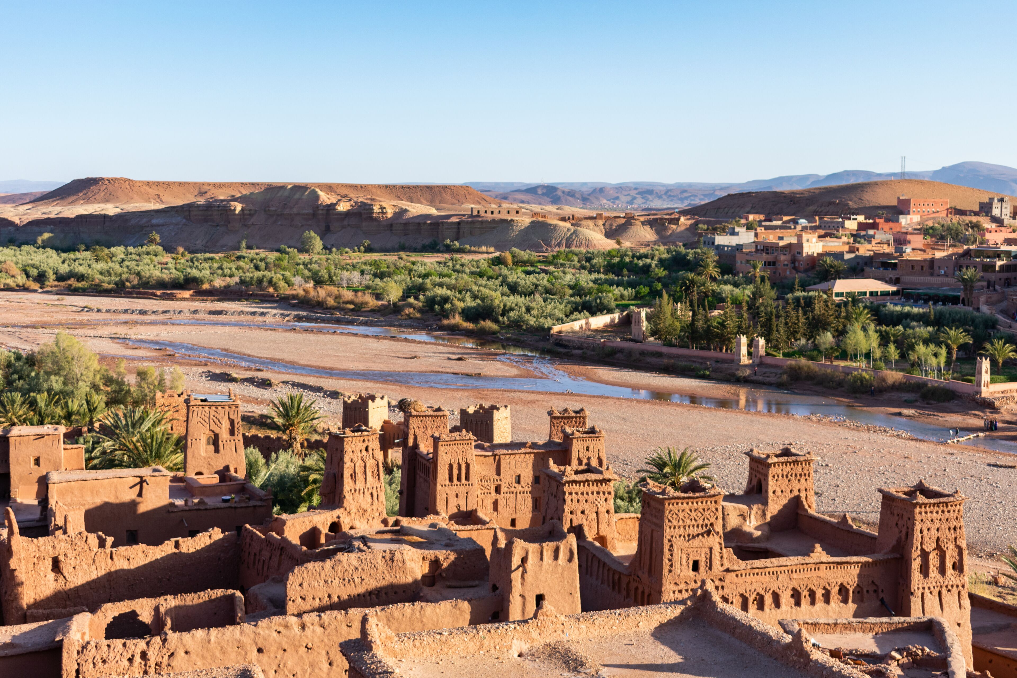 Ait Ben Haddou in Morocco with a View of the nearby Village