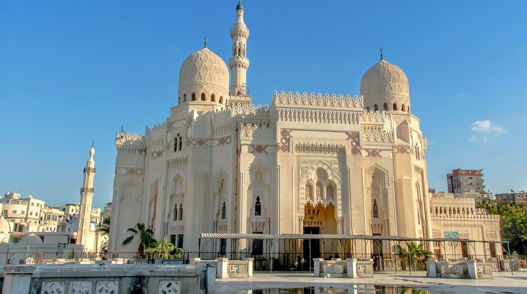 Alexandria, Egypt, 21 February 2018: Alexandria, Egypt, 21 February 2018: Abu al-Abbas al-Mursi Mosque