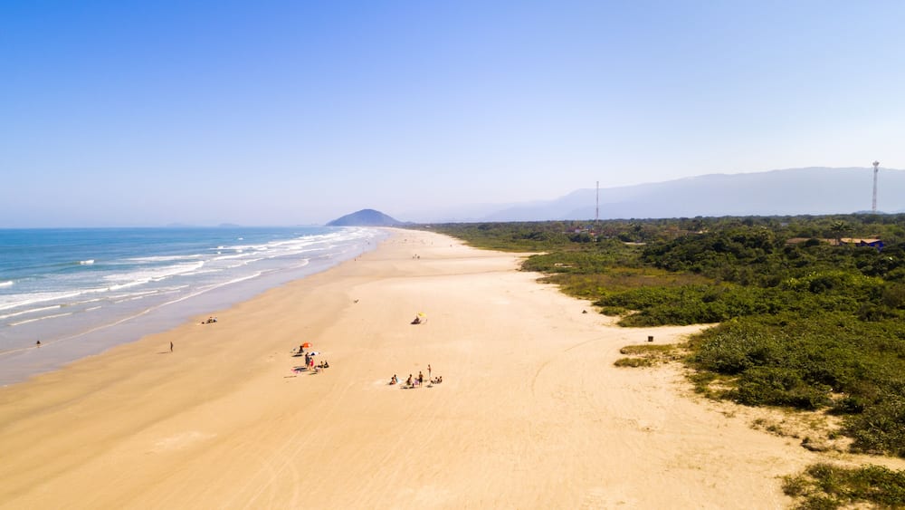 Aerial View of Boraceia Beach, Sao Paulo, Brazil