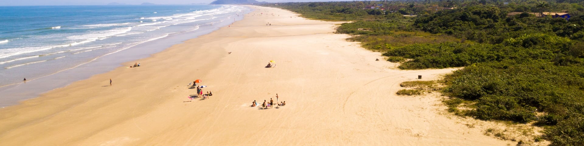 Aerial View of Boraceia Beach, Sao Paulo, Brazil