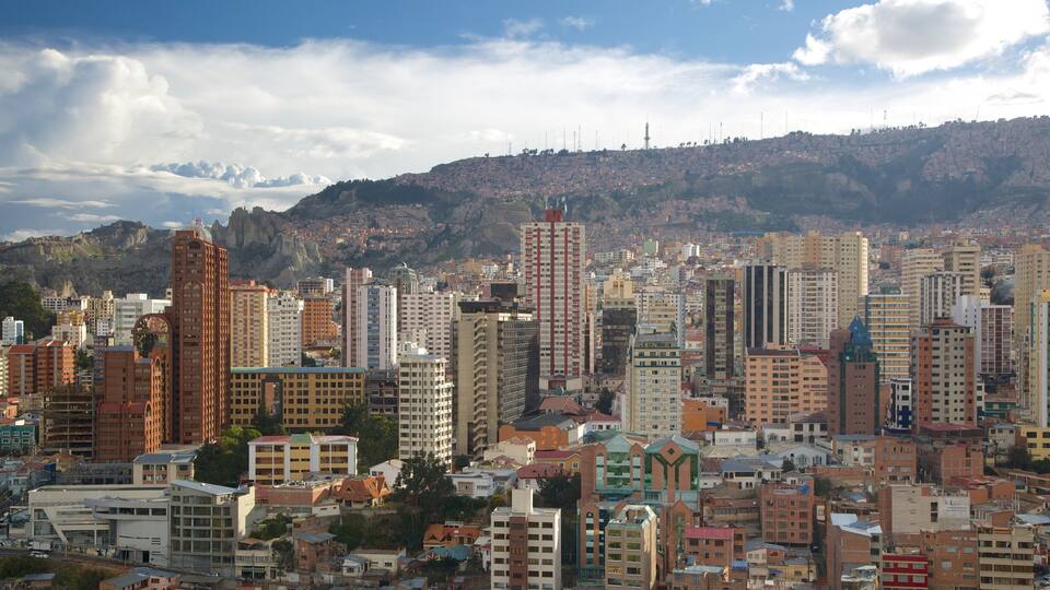 La Paz showing a city