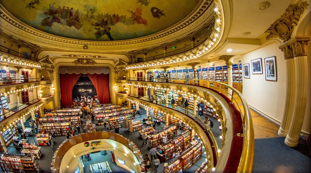 El Ateneo Grand Splendid featuring interior views and heritage elements