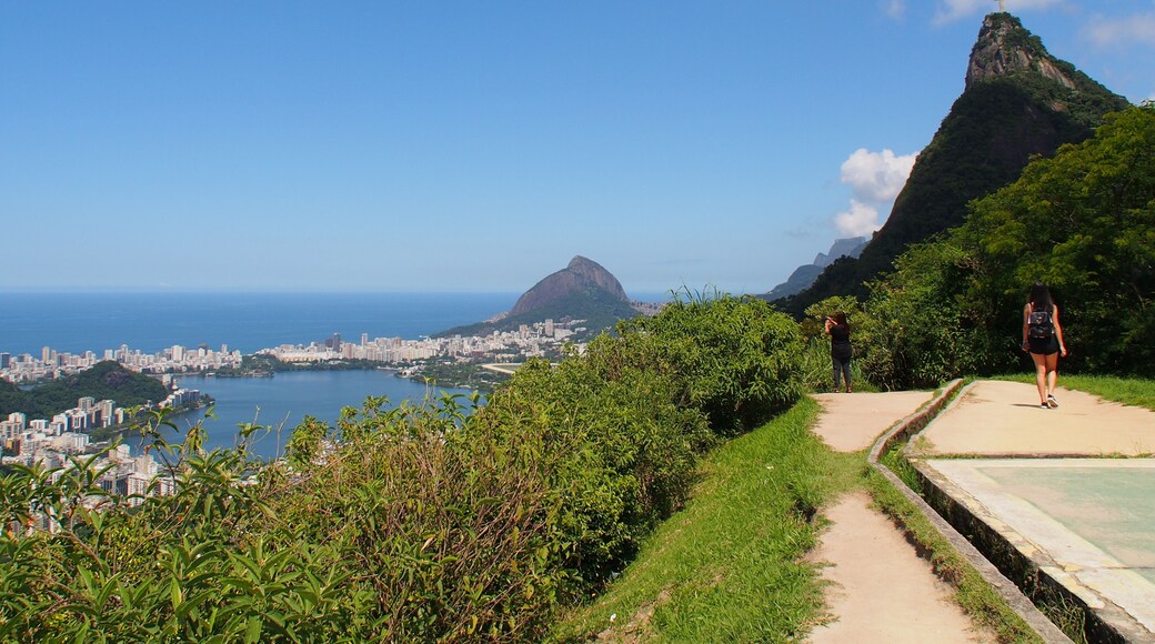 Rio de Janeiro, Brazil - 09/03/2020: View on the city from the Mirante Dona (Santa) Marta