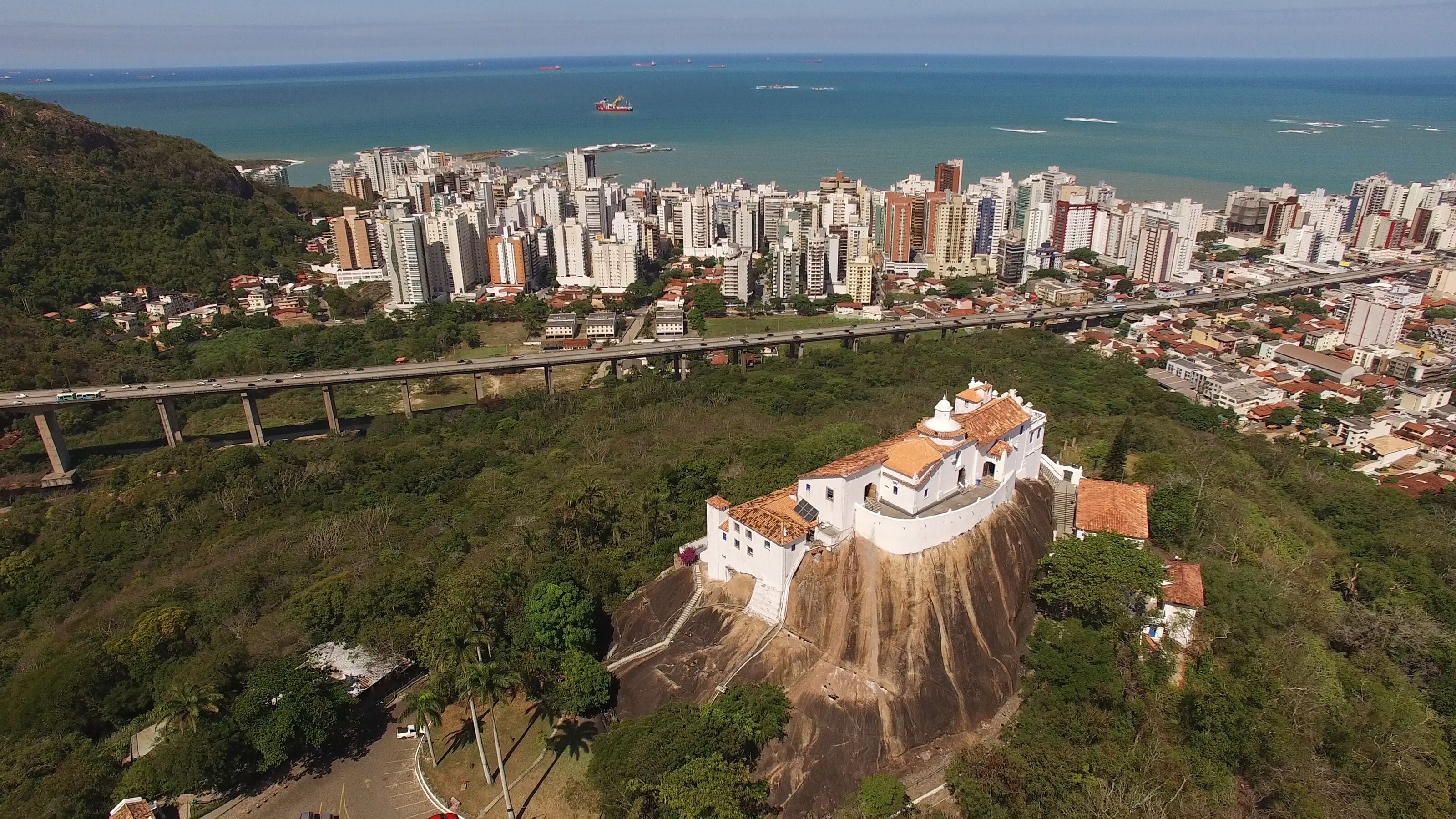 Aerial View of Vitoria city in Espirito Santo, Brazil