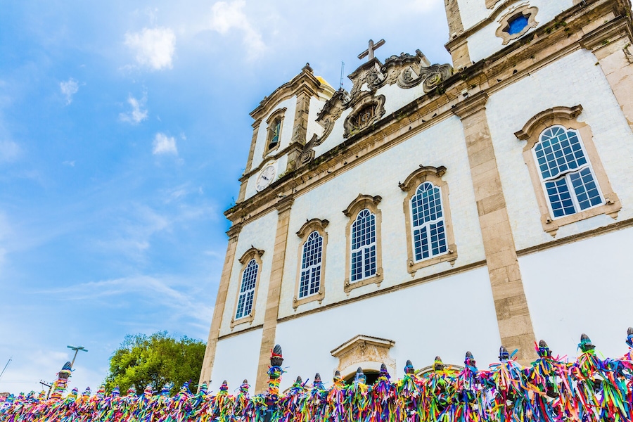 The famous Bonfim church in Bahia, Brazil