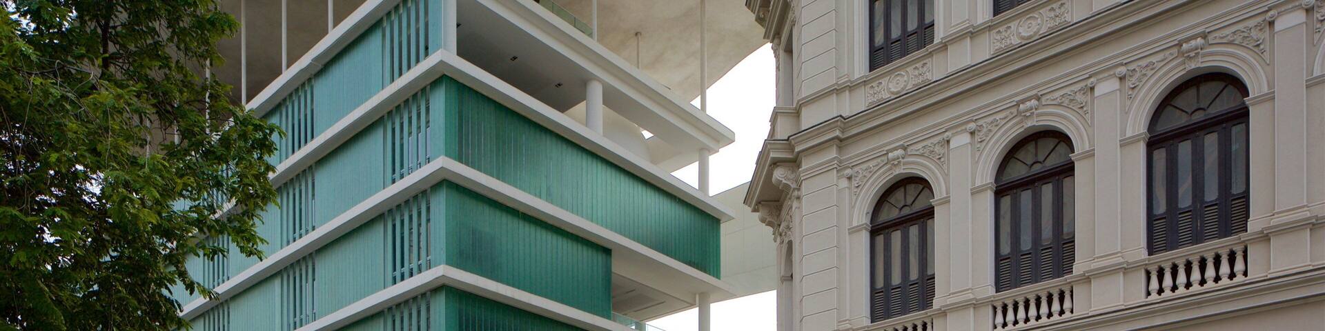 Rio de Janeiro montrant architecture moderne et scĂšnes de rue