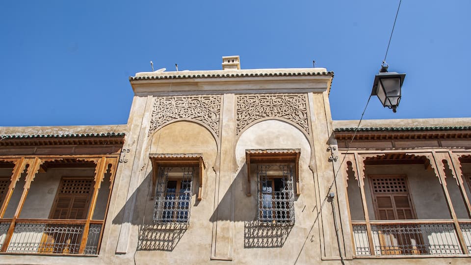 Buildings in the jewish quarter in Fes, one of the three parts of Fes in Morocco
Detail of the jewish quarter in Fes, Morocco