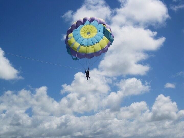 Up up and awaaaayyy... Parasailing even for the not so adventurous (not thrilled with heights) persons like me :)