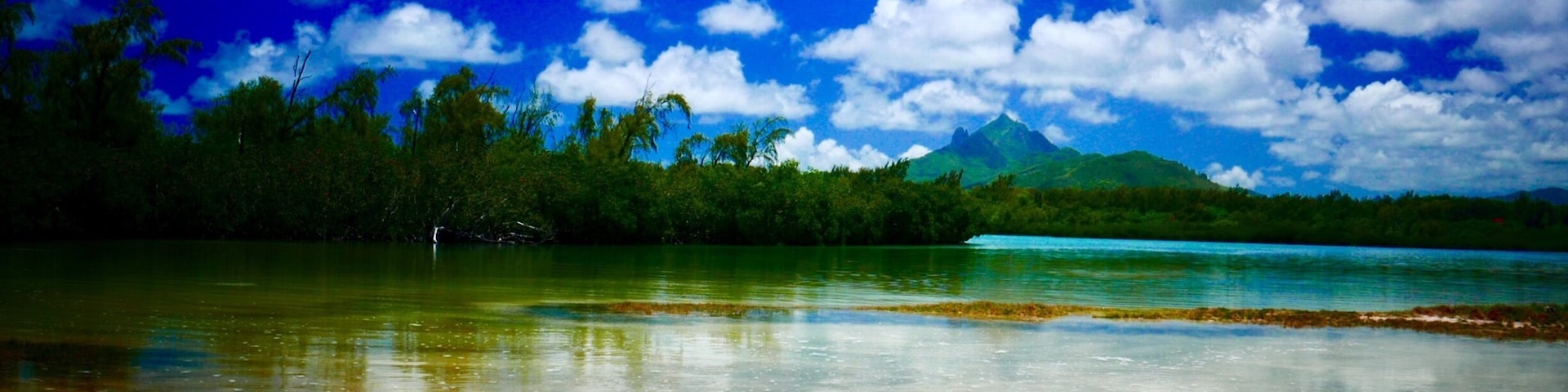 This is the lunch spot on the way to Ile Aux Cerfs.