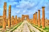 Timgad, ruins of a Roman-Berber city in Algeria.