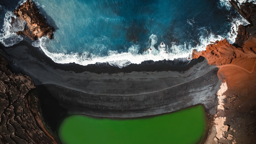 Aerial view of the El lago Verde