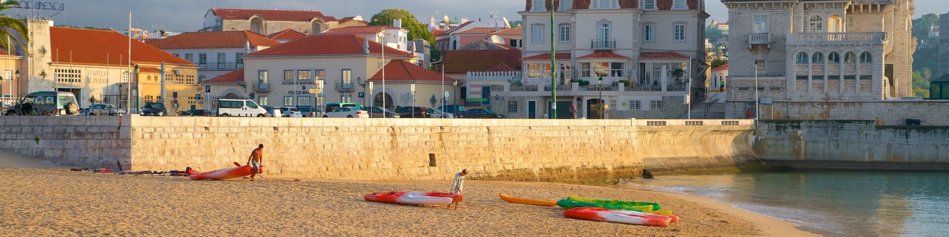 Cascais featuring general coastal views and a sandy beach