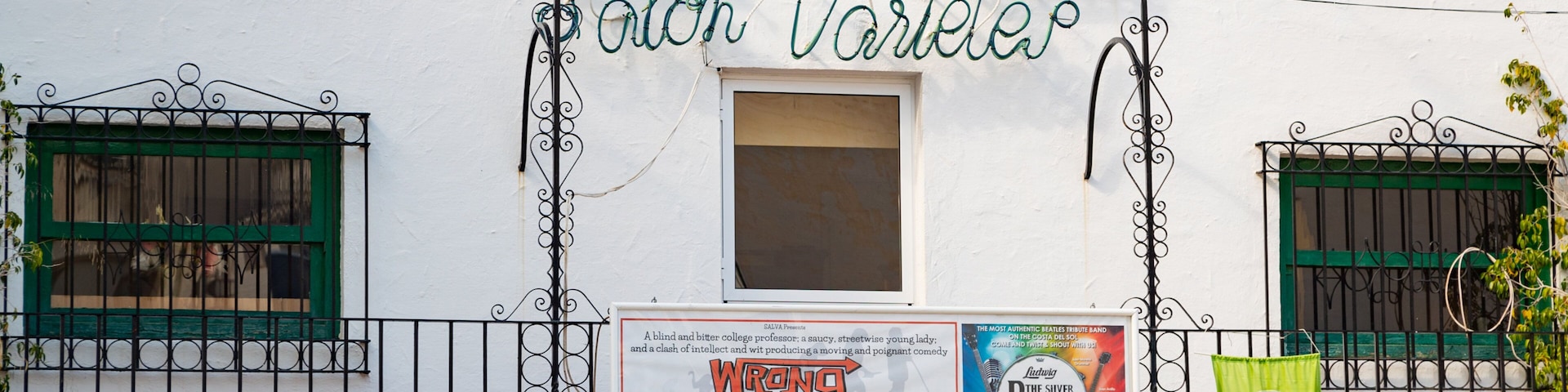 Salon Varietes Theatre which includes signage