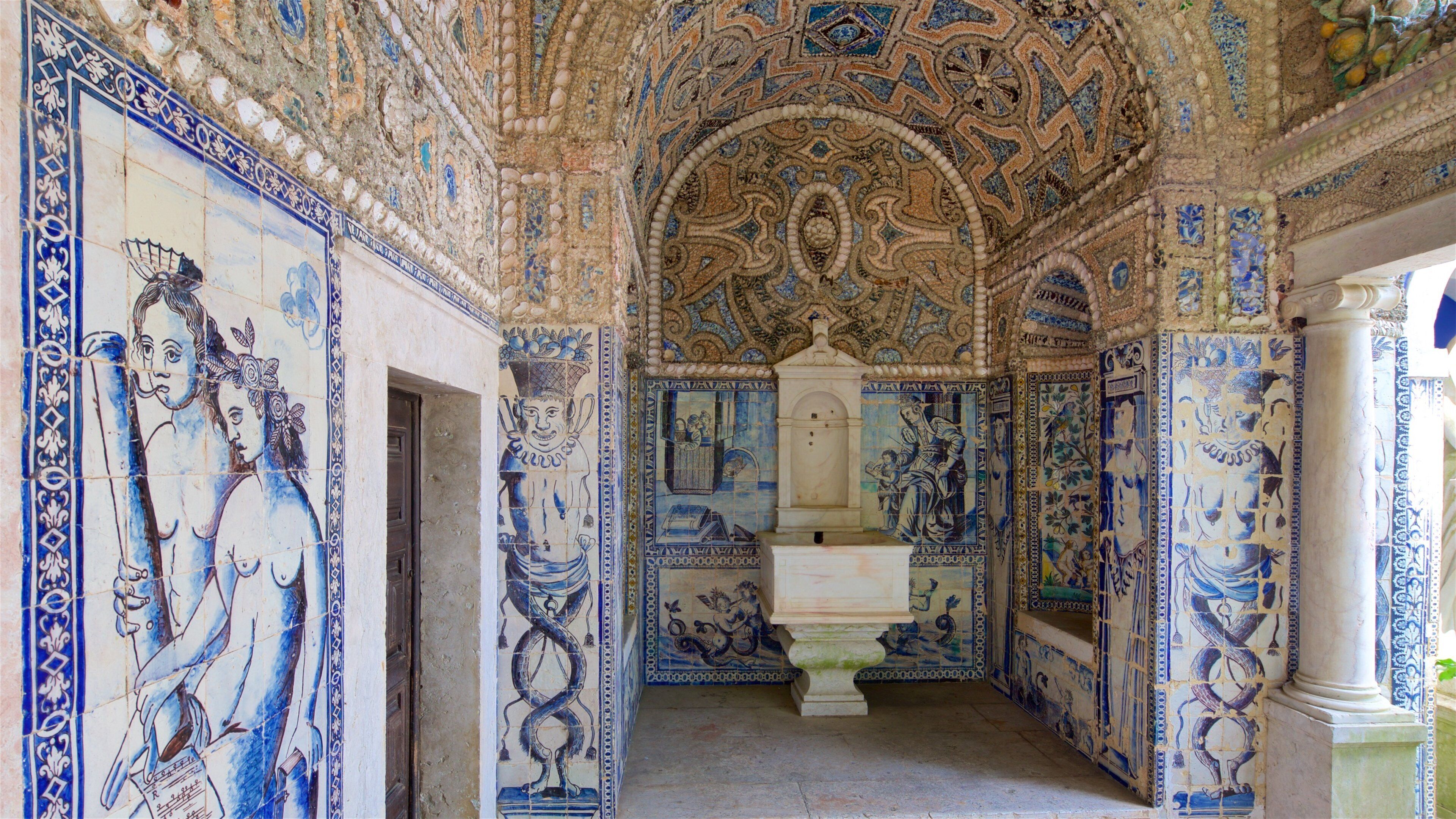 Palácio dos Marqueses mit einem Kunst, Innenansichten und Geschichtliches