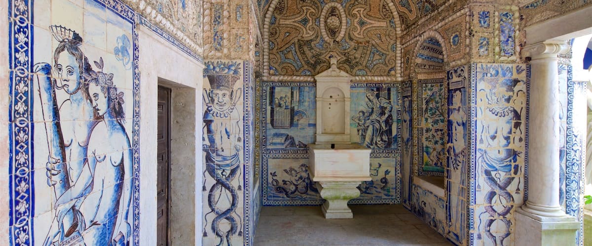 Palazzo dei marchesi di Fronteira caratteristiche di arte, oggetti d\'epoca e vista interna