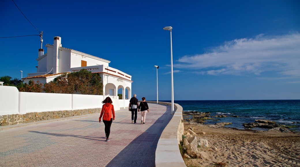 Banos de la Reina Archaelogical Site featuring general coastal views, a coastal town and a sandy beach