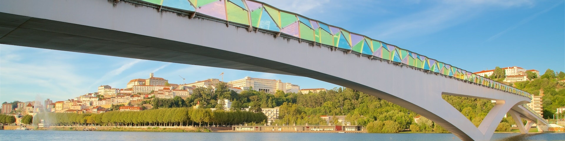 Pedro and Ines Footbridge 呈现出 城市, 河流或小溪 和 橋梁