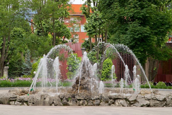 Parc Campo de San Francisco mettant en vedette fontaine et parc