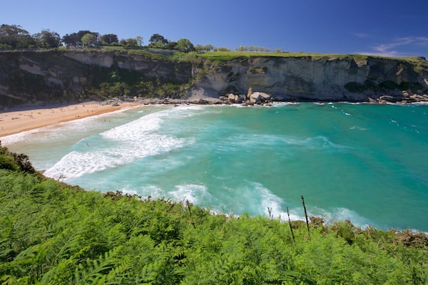 Matalenas Beach featuring general coastal views, a sandy beach and rugged coastline