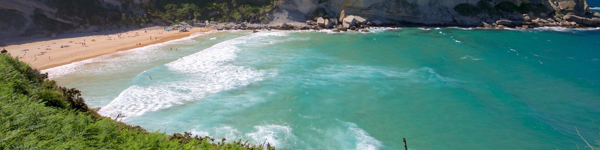 Matalenas Beach featuring general coastal views, a sandy beach and rugged coastline