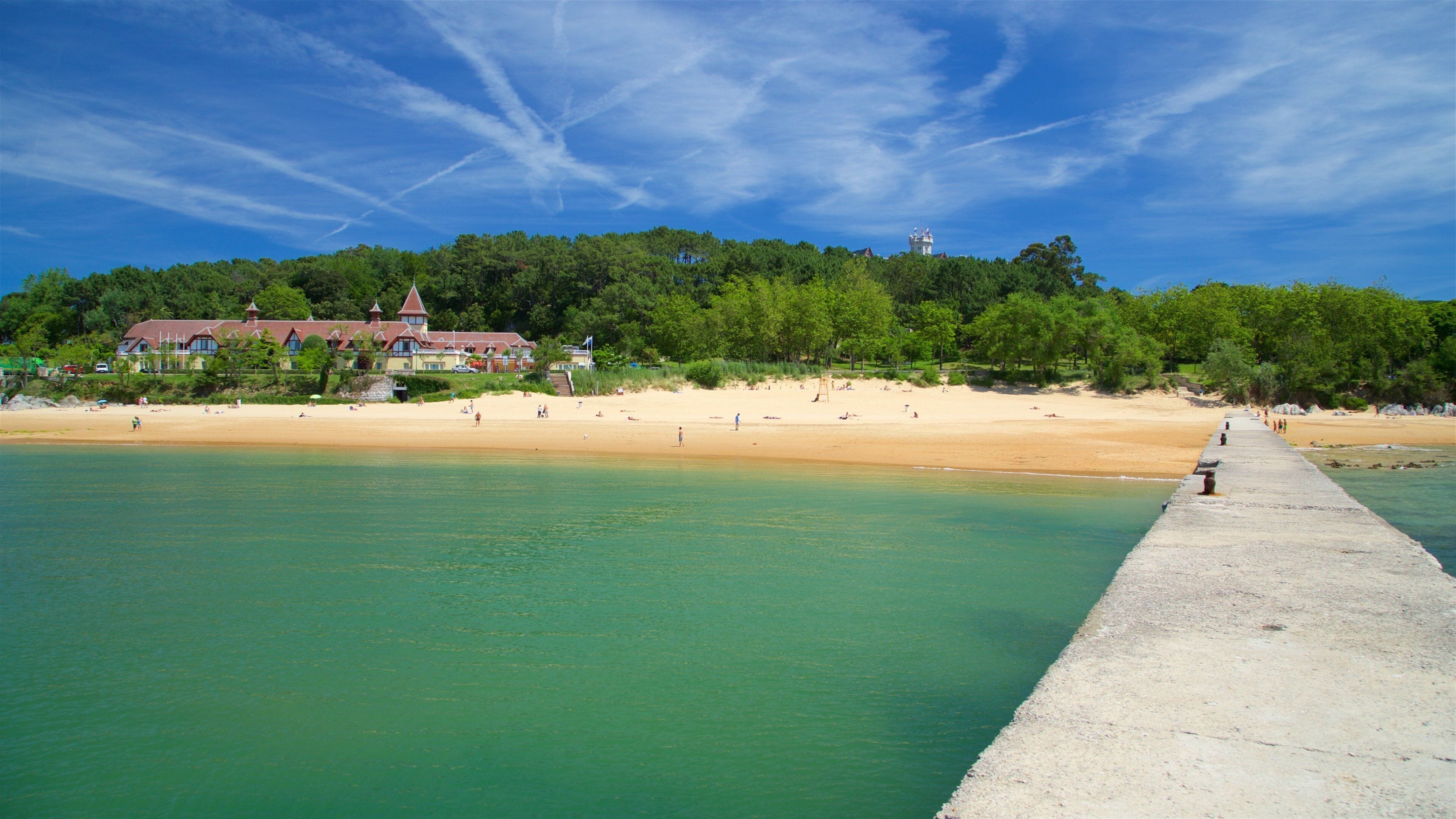 Plage de Magdalena qui includes ville côtière, vues littorales et plage