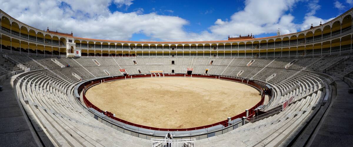 Inside Plaza de Toros de las Ventas in Madrid