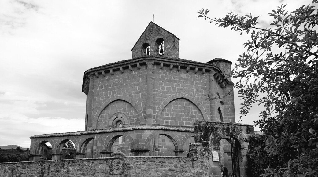 http://santamariadeeunate.es/
12th century church about a 5km diversion off the main Camino track