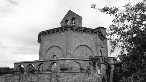 http://santamariadeeunate.es/
12th century church about a 5km diversion off the main Camino track