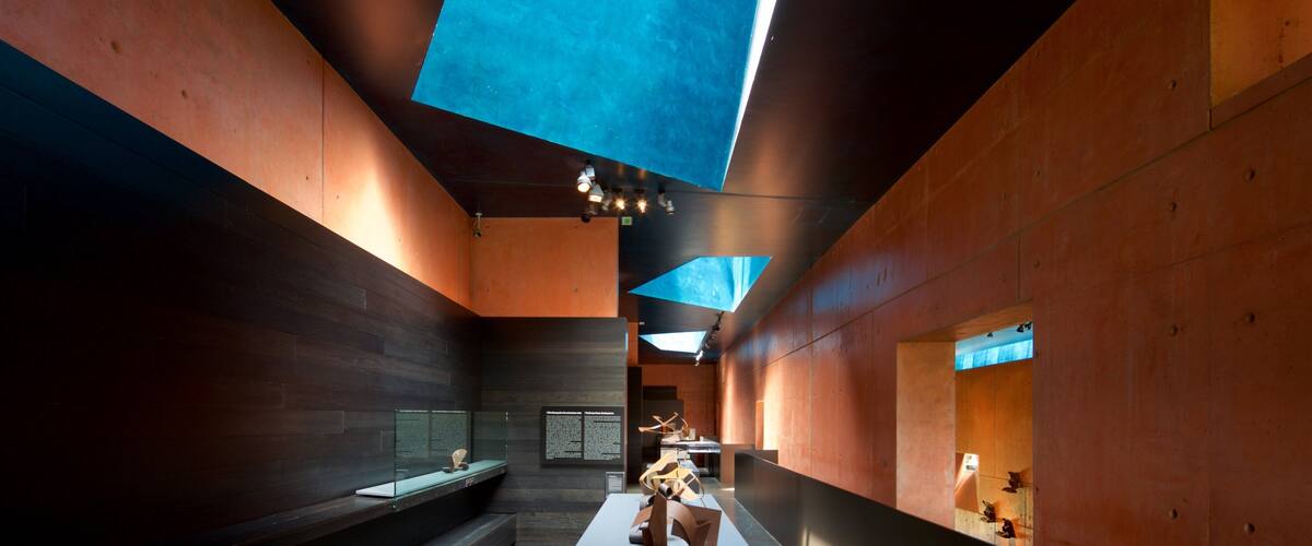 Jorge Oteiza Museum featuring art and interior views