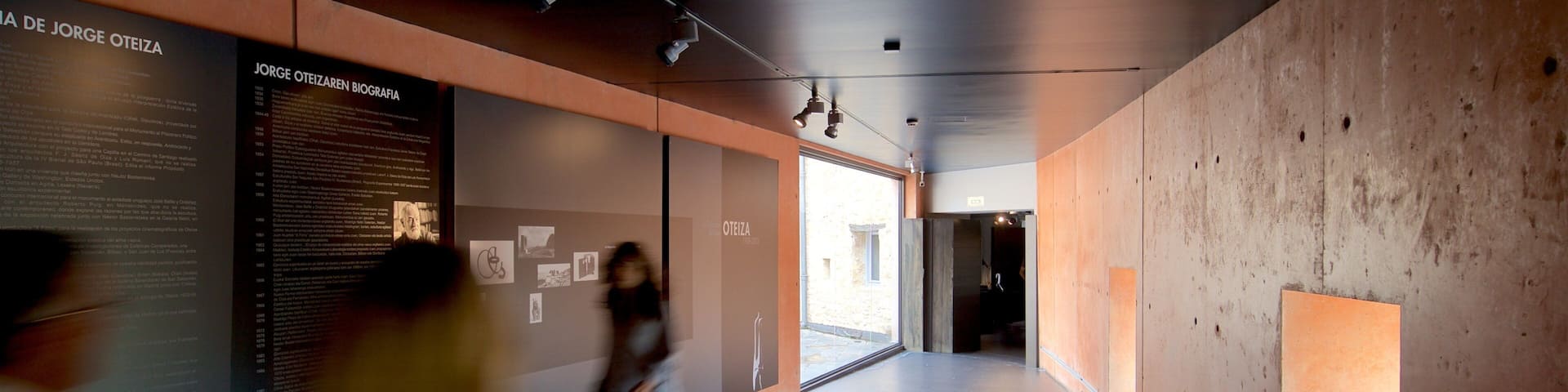 Jorge Oteiza Museum showing interior views as well as a small group of people