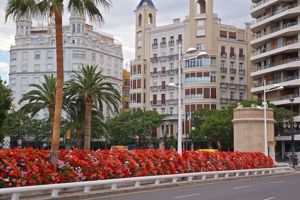 Flower Bridge featuring flowers and a city