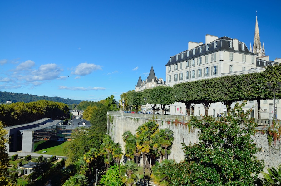 There are edifices, an alley of the topiary trees and a public garden in the Boulevard of Pyrenees., Shutterstock ID 224921407, SF SSA Case with Manager Approval: Case 07151371, Job: Prepay credit, Cl