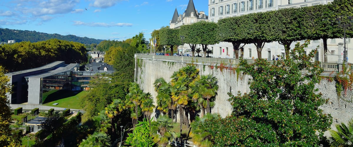 There are edifices, an alley of the topiary trees and a public garden in the Boulevard of Pyrenees., Shutterstock ID 224921407, SF SSA Case with Manager Approval: Case 07151371, Job: Prepay credit, Cl