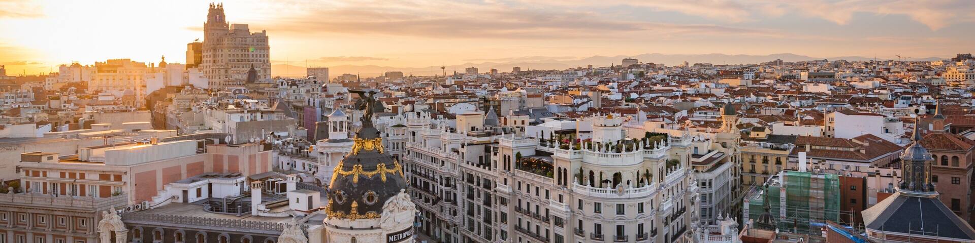 Circulo de Bellas Artes featuring landscape views, a city and a sunset