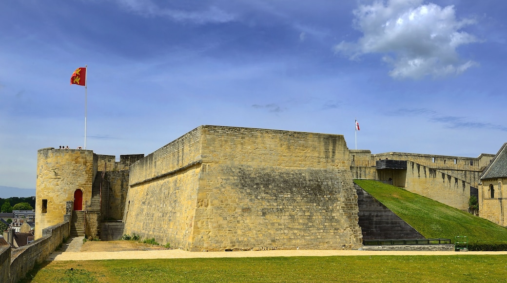 Castle walls of Caen castle - 1060, William of Normandy established a new stronghold in Caen. Norman town of Caen in the Calvados departement in Normandy, France