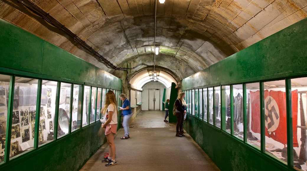 German Underground Hospital showing interior views as well as a small group of people